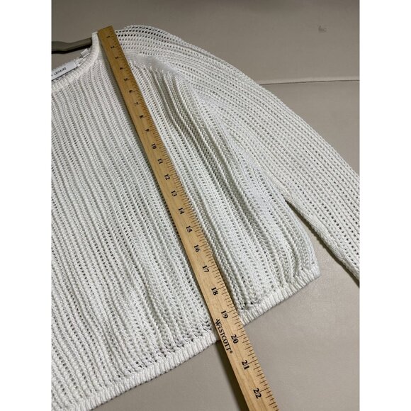 Uniqlo x Lemaire White Open Knit Sweater Size Large Long sleeve Minimalist - Picture 6 of 14